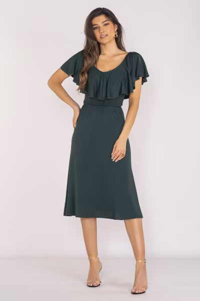 Sukienka Model A659 Bottle Green - awama — zdjęcie 1