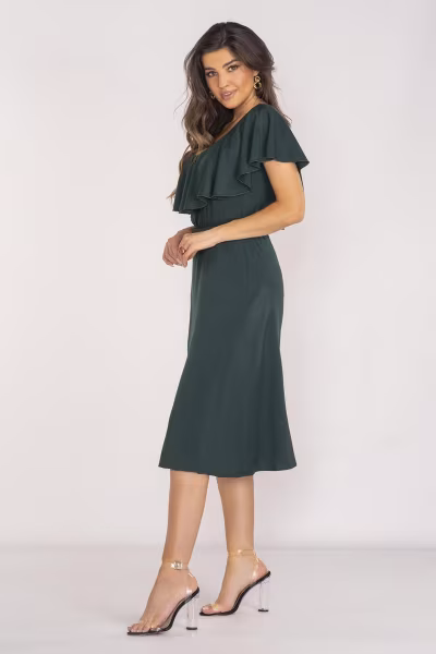 Sukienka Model A659 Bottle Green - awama — zdjęcie 2