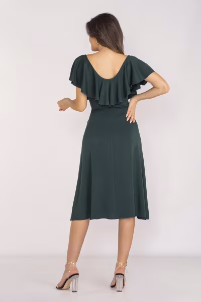 Sukienka Model A659 Bottle Green - awama — zdjęcie 3
