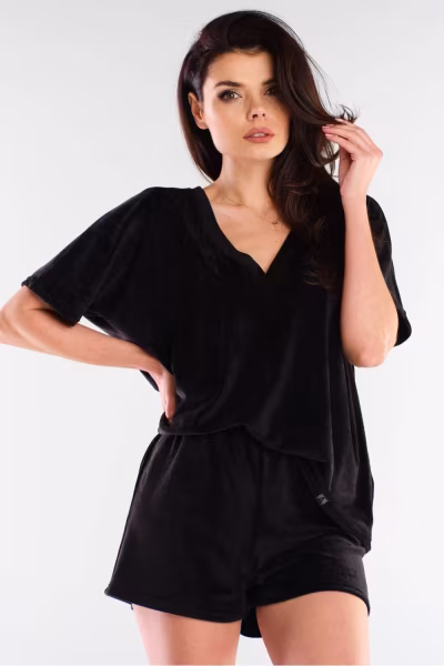 Szorty Damskie Model A418 Black - awama — zdjęcie 1