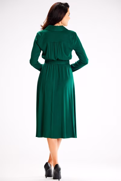 Sukienka Model A604 Bottle Green - awama — zdjęcie 3