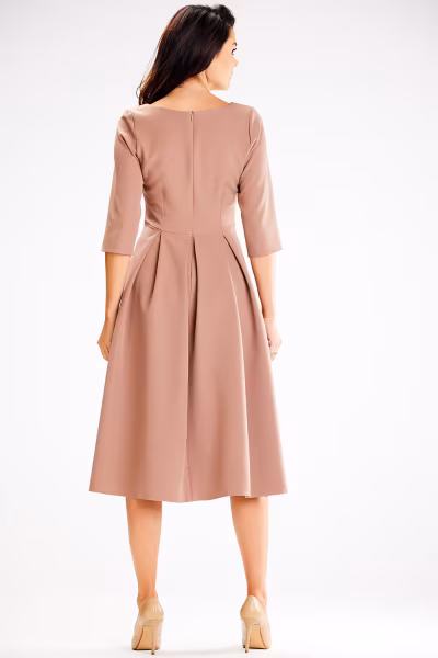 Sukienka Model A598 Cappuccino - awama — zdjęcie 3