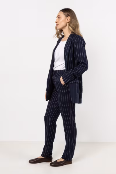 Spodnie Damskie Model A726 Navy - awama — zdjęcie 2