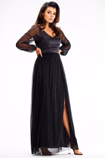 Sukienka Model A626 Black - awama — zdjęcie 2