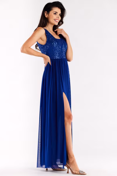 Sukienka Model A486 Blue - awama — zdjęcie 2