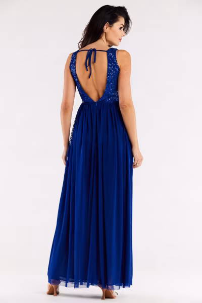 Sukienka Model A486 Blue - awama — zdjęcie 3