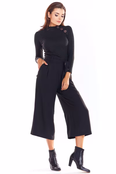 Sweter Damski Model A315 Black - awama — zdjęcie 2