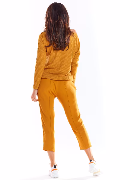 Sweter Damski Model A333 Camel - awama — zdjęcie 3