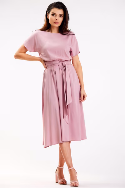 Sukienka Model A576 Dirty Pink - awama — zdjęcie 1