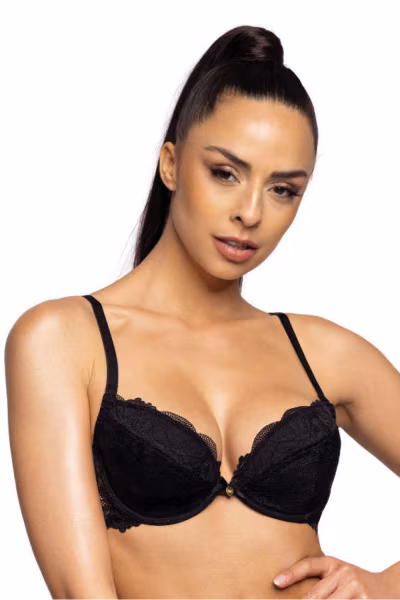 Biustonosz push up Biustonosz push-up Model Nell M-0196/1 Black - Mat — zdjęcie 1