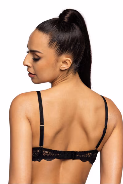 Biustonosz push up Biustonosz push-up Model Nell M-0196/1 Black - Mat — zdjęcie 3