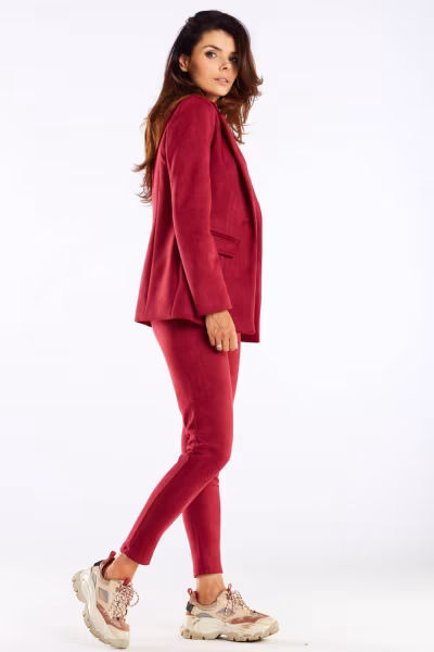 Spodnie Damskie Model A461 Bordo - awama — zdjęcie 3