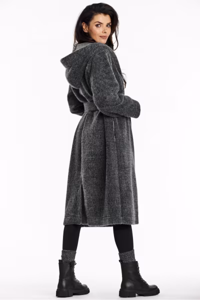 Płaszcz Damski Model A682 Grey - awama — zdjęcie 3
