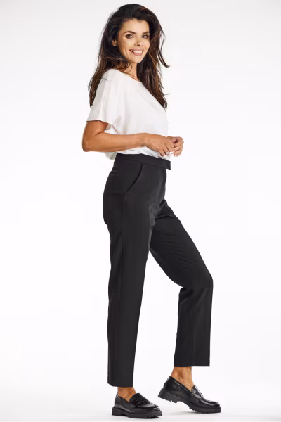 Spodnie Damskie Model A675 Black - awama — zdjęcie 2