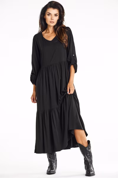 Sukienka Model A669 Black - awama — zdjęcie 2
