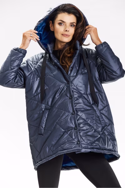 Kurtka Damska Model A687 Navy - awama — zdjęcie 1