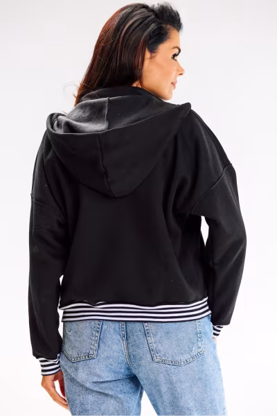 Bluza Damska Model A611 Black - awama — zdjęcie 3