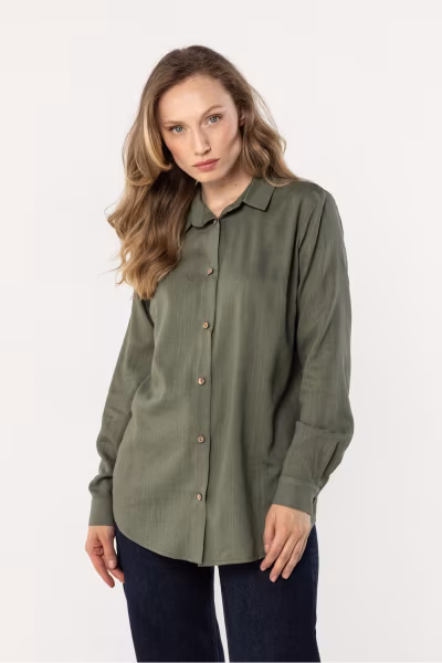 Koszula Damska Model A768 Khaki - awama — zdjęcie 1
