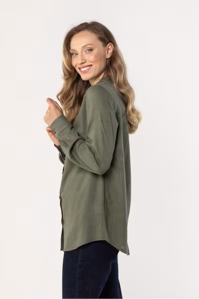 Koszula Damska Model A768 Khaki - awama — zdjęcie 2