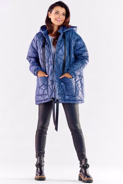 Kurtka Damska Model A536 Navy - awama — zdjęcie 2