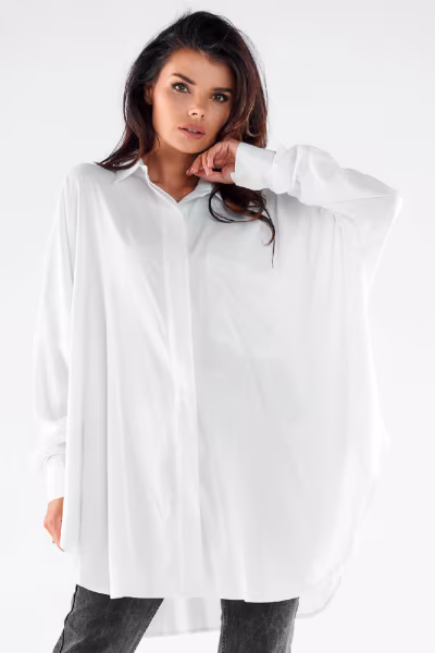 Koszula Damska Model A528 White - awama — zdjęcie 1
