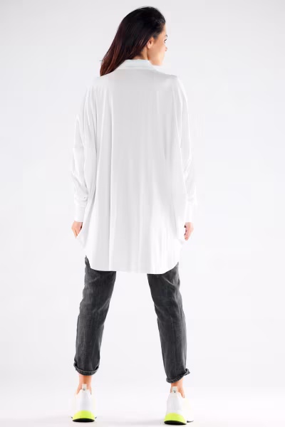 Koszula Damska Model A528 White - awama — zdjęcie 3