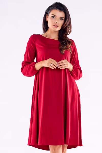 Sukienka Model A524 Claret - awama — zdjęcie 3