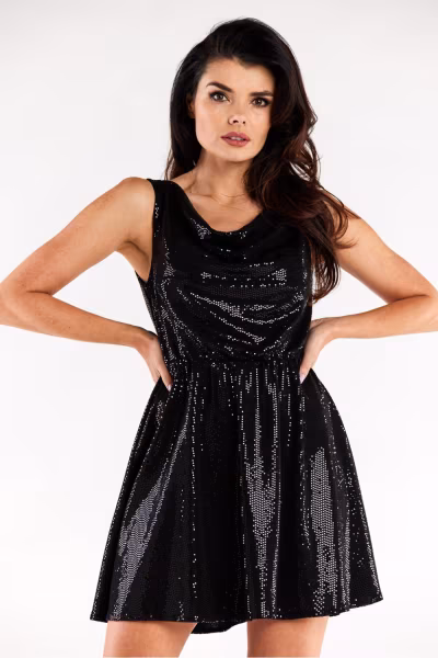 Sukienka Model A562 Black Dots - awama — zdjęcie 1