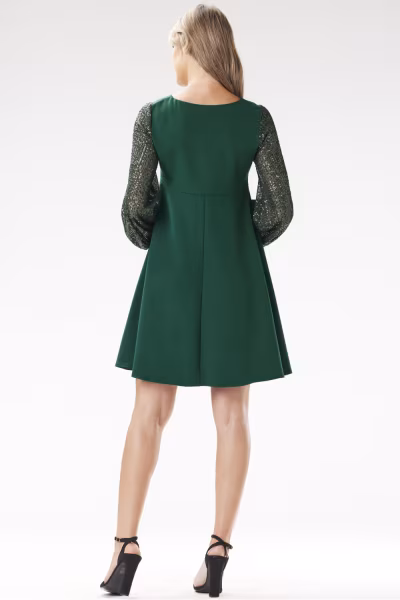 Sukienka Model A694 Bottle Green - awama — zdjęcie 3