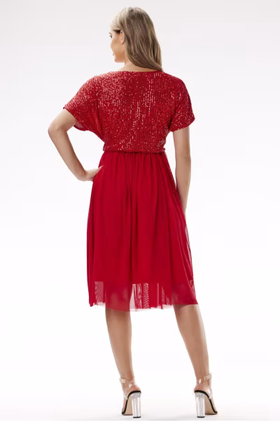 Sukienka Model A689 Red - awama — zdjęcie 3