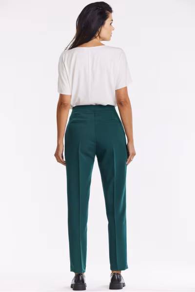 Spodnie Damskie Model A675 Bottle Green - awama — zdjęcie 3