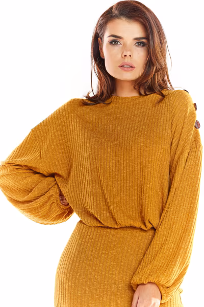 Sweter Damski Model A318 Camel - awama — zdjęcie 1