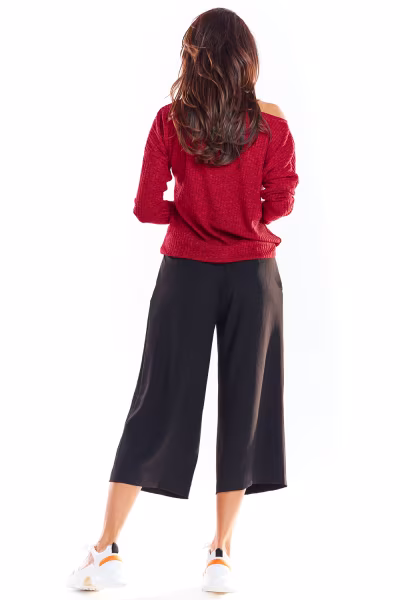 Sweter Damski Model A333 Bordo - awama — zdjęcie 3