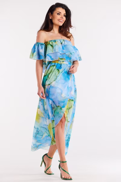 Spódnica Model A512 Sea Waves - awama — zdjęcie 2