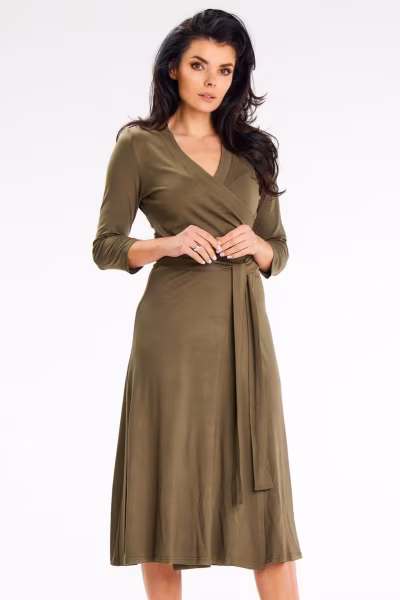Sukienka Model A653 Khaki - awama — zdjęcie 1