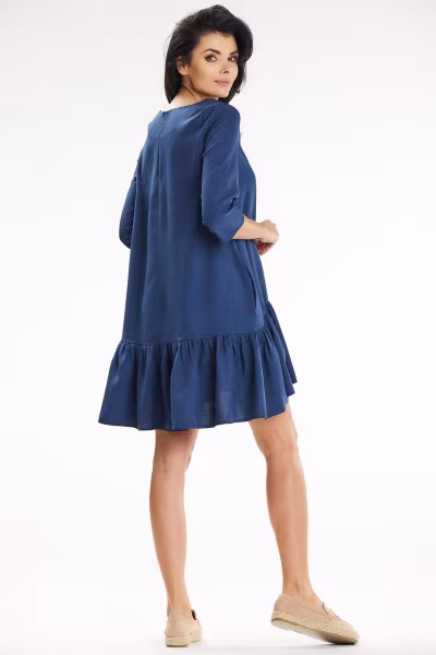 Sukienka Model A648 Navy - awama — zdjęcie 3