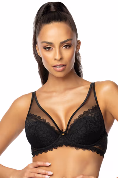 Biustonosz push up Biustonosz Push-up Model 0198/11 Estelle Black - Mat — zdjęcie 1