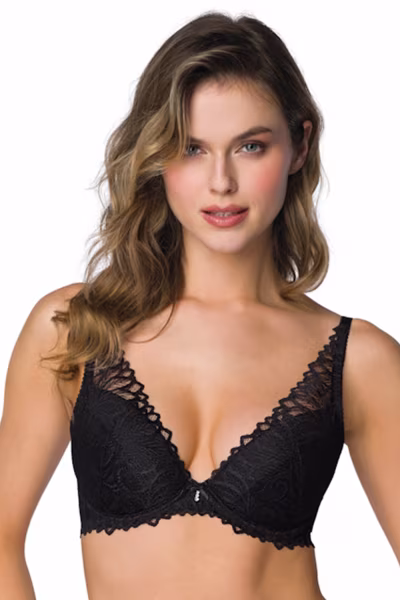 Biustonosz push up Biustonosz Push-up Model Nerine M-3931/11 Black - Mat — zdjęcie 1
