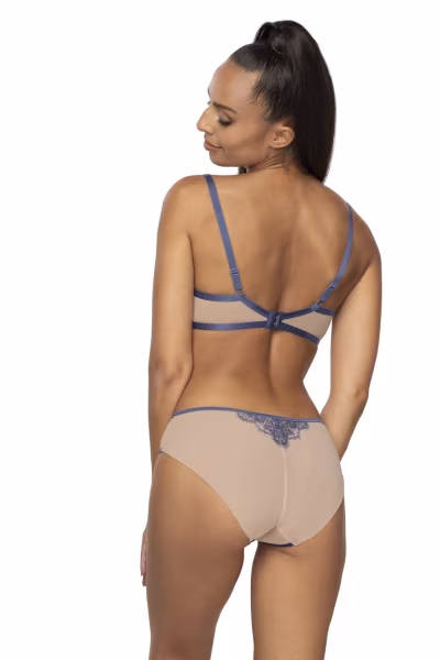 Biustonosz Soft Model Frances M-3804/2 Beige/Navy - Mat — zdjęcie 3