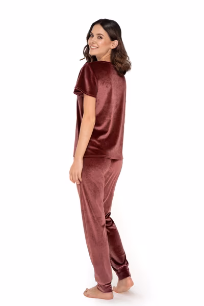 Spodnie Dres Damski Model Audrey Burgund - Babella — zdjęcie 2