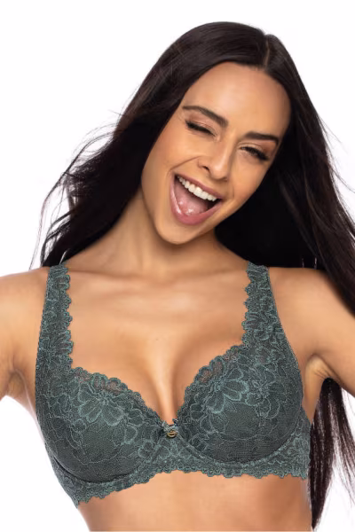 Biustonosz push up Biustonosz Usztywniany Model Carmela M-053/22 Khaki - Mat — zdjęcie 1