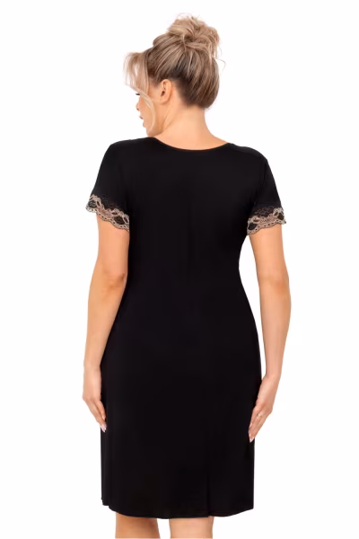 Koszula Nocna Model Hana Plus Size Black - Donna — zdjęcie 2