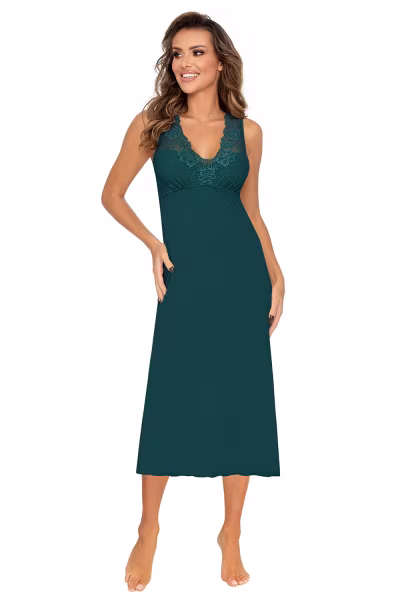Koszulka nocna Koszulka Model Kristina Long Green - Donna — zdjęcie 1