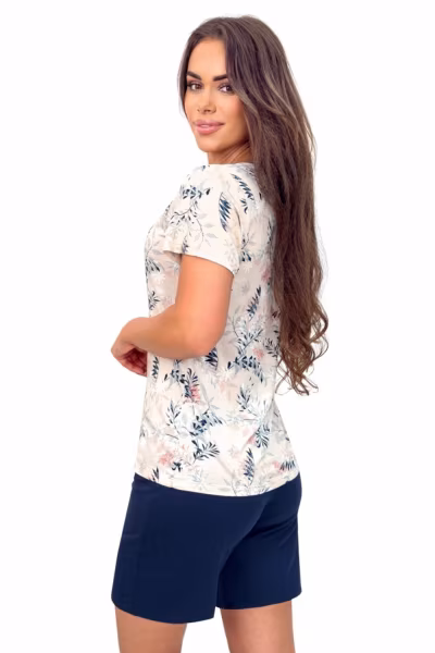 Piżama Damska Model Goya 1/2 Beige - Donna — zdjęcie 2