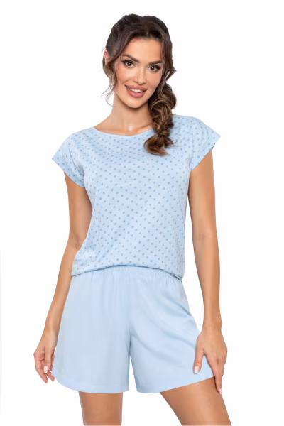 Piżama Damska Model SKY 1/2 Blue - Donna — zdjęcie 1