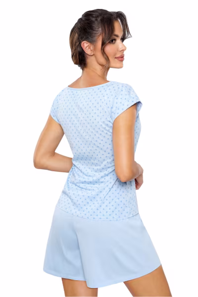 Piżama Damska Model SKY 1/2 Blue - Donna — zdjęcie 2