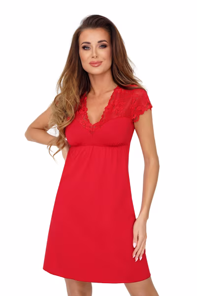 Koszulka nocna Koszulka Model Klarisa Red - Donna — zdjęcie 1