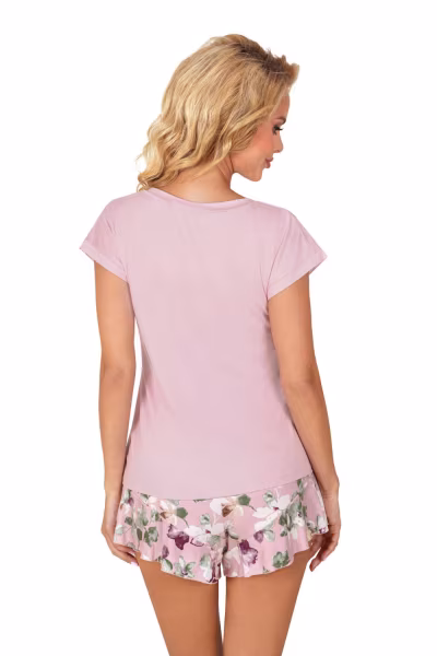 Piżama Damska Model Nicola 1/2 Powder Pink - Donna — zdjęcie 2