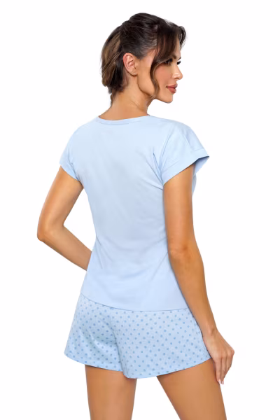 Piżama Damska Model SKY short Blue - Donna — zdjęcie 2