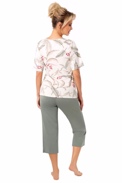 Piżama Damska Model Michelle 3/4 Light Beige - Donna — zdjęcie 2